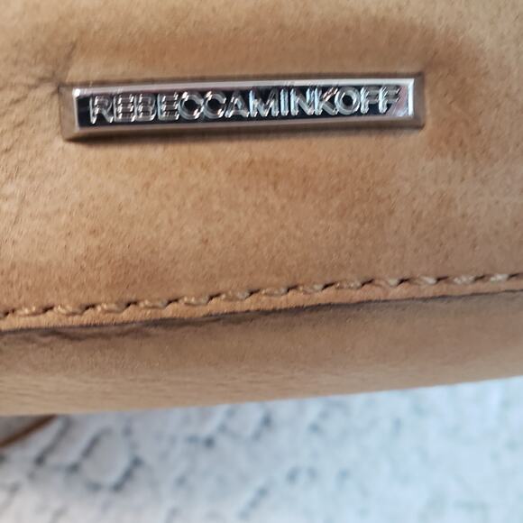 Rebecca Minkoff Crossbody Bag Women Tan Leather Boho Adjustable Strap - Picture 3 of 11